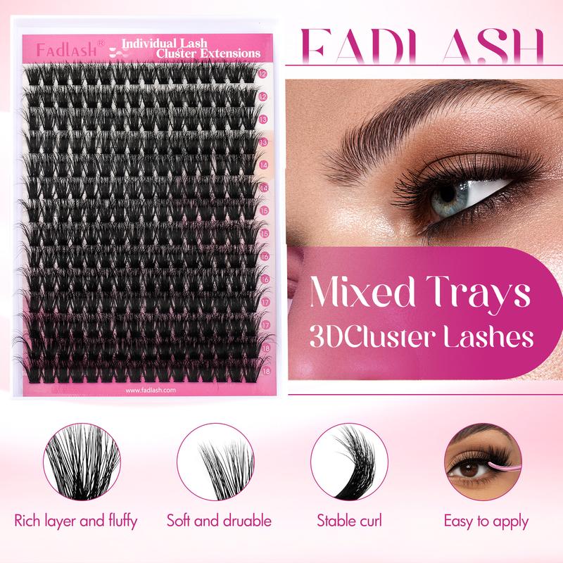 FADLASH 100D 3D Effect Wispy Thick Lash Extension Clusters