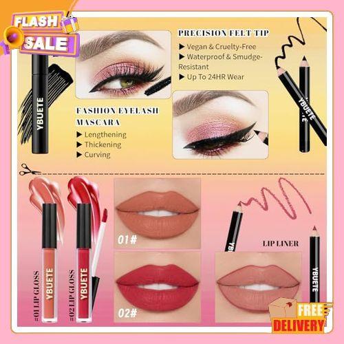 Beginner Makeup Kit for Teen,Makeup Set for Girl Women,Beginner Makeup Kit with Cosmetic Train Case Included 32 Colors Eyeshadow Blush Contour Lip Gloss Lip Liner Mascara Eyeliner Mirror