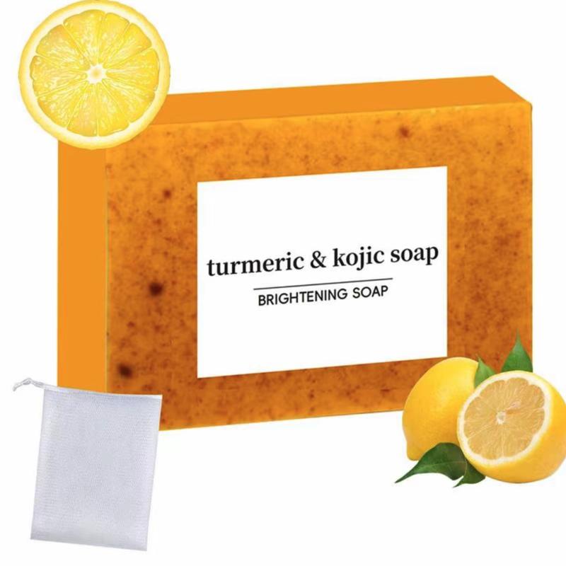 Turmeric Kojic Face and Body Soap - All Natural Skincare for Daily Use - Lemon