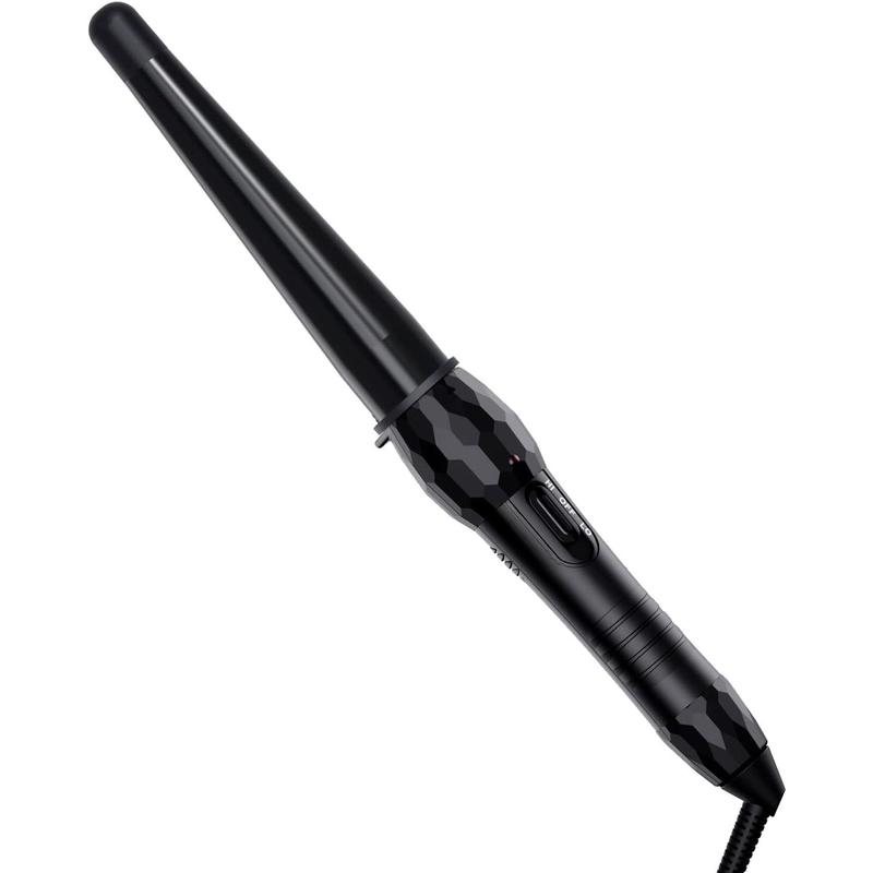 Ceramic Tourmaline Coating Curling Wand, 1 2-1 Inch Barrel Hair Curler with 2 Heat Setting (320 410℉), Suitable for All Hair Types