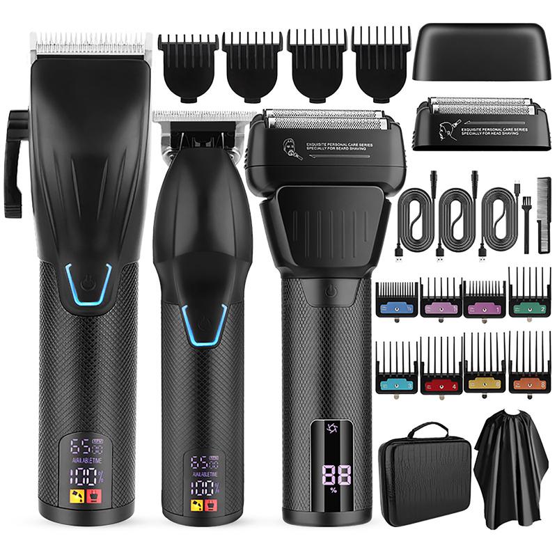 Professional Hair Clippers for Man,Hair Clippers Electric Shavers Razor T-Blade Hair Trimmer, 3 in 1 Cordless Barber Trimmer Bald Shavers LED Display Father's Day Gifts hair  clipper