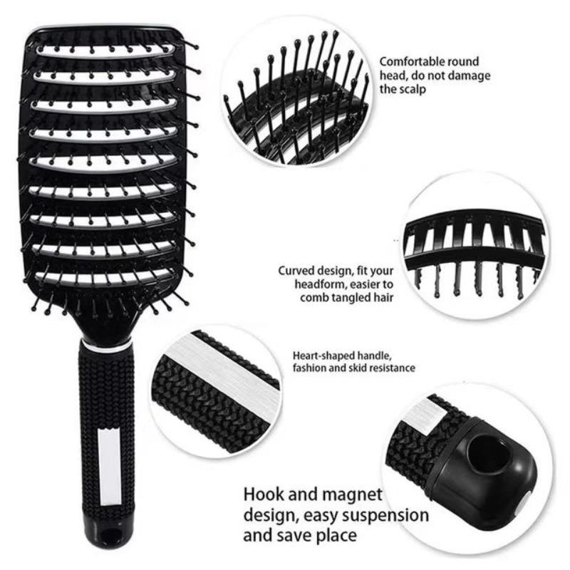 Hair Styling Comb, Hairdressing Comb, Scalp Massage Comb, Curly Hair Detangling & Styling Tool, Heatless Hair Styling Tool for Men & Women