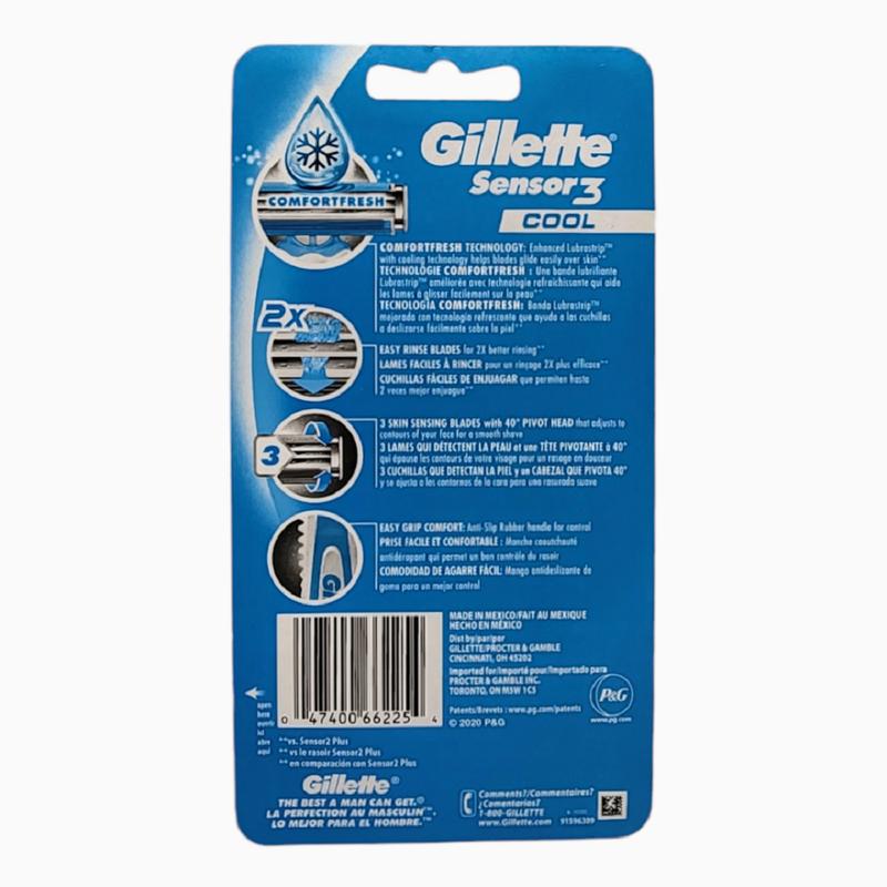 Gillette Sensor3 Cool Men's Disposable Razors 5 Count 2pk