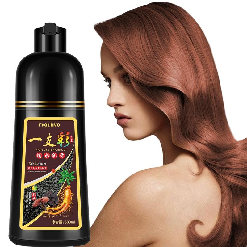 Hair Color Shampoo,3-In-1-Color-Qucik Hair Dye,Hair Dye,Plant Extracts,Long Lasting 500ML Ammonia Free Hair Care Shampoo Haircare Products