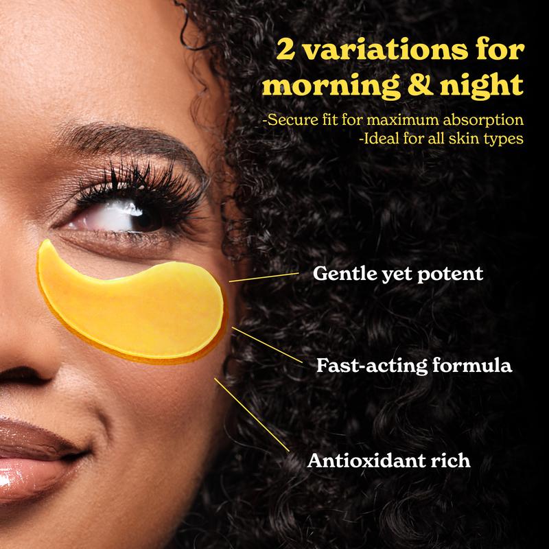 Stormi x BetterAlt Turmeric Kojic Acid Morning Under Eye Patches  + Rose Retinol Night Under Eye Patches | 14-Day Pairs for Glowing Under Eye Support