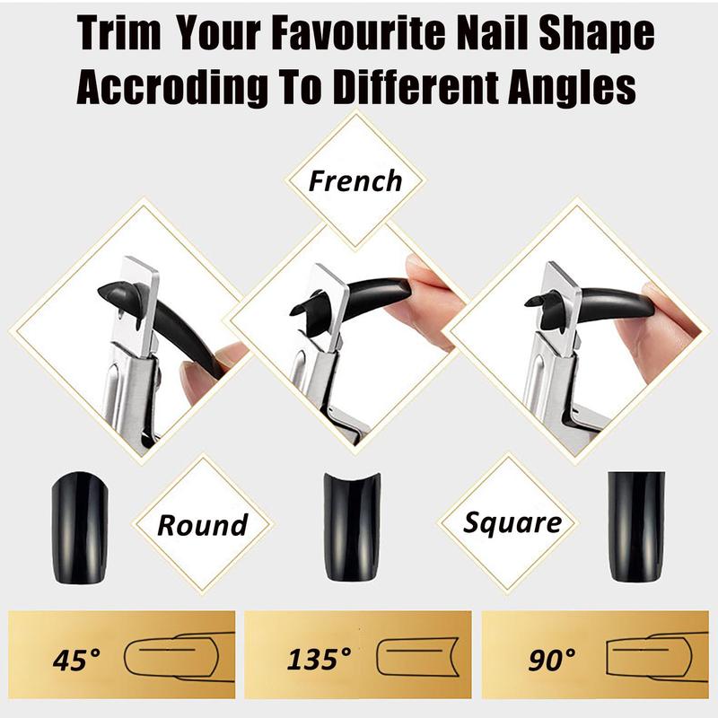 Stainless Steel Nail Clipper, 1 Count Portable U-shaped Nail Trimmer with 10pcs Nail Measuring Magnets, Professional Manicure Tool for Home & Salon Use, Nail Supplies, Christmas Gift