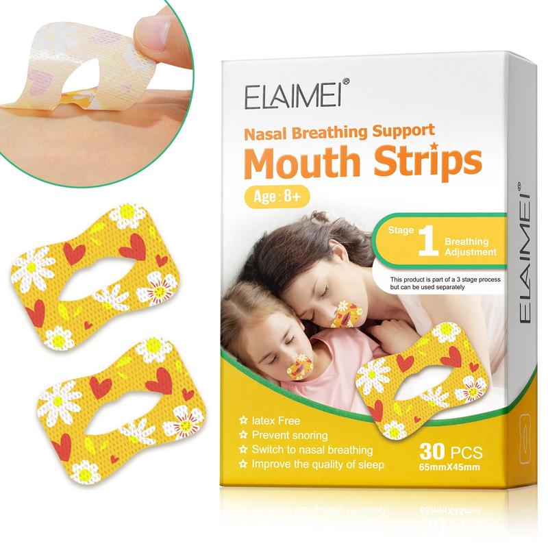 Sleep Breathing Support Mouth Strips, 30pcs box Sleep Mouth Guard, Anti Snoring Mouth Tape, Sleeping Mouth Strips for Women & Men, Christmas Gift