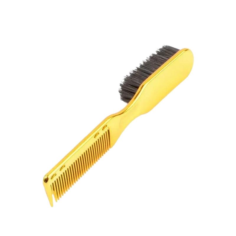 Double-Sided Beard Brush & Beard Comb Barber Brush for Grooming Beard Non-Slip & Sturdy Bristle Brush for Clean Cuts Professional Barber Comb