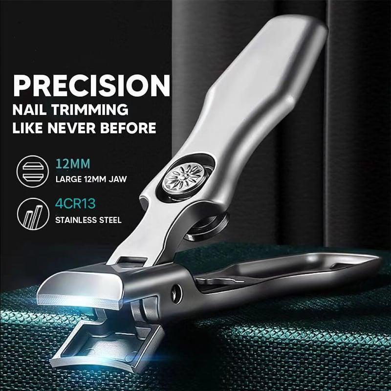 2024 Upgrade Nail Clippers , Large Wide Jaw Opening Toe Nail Clippers, Heavy Duty Stainless Steel No Splash Fingernail Clipper Cutters Long Handle with Catcher nail clipper Large Opening Nail Art Manicure Nail Care Set professional nail trimmer