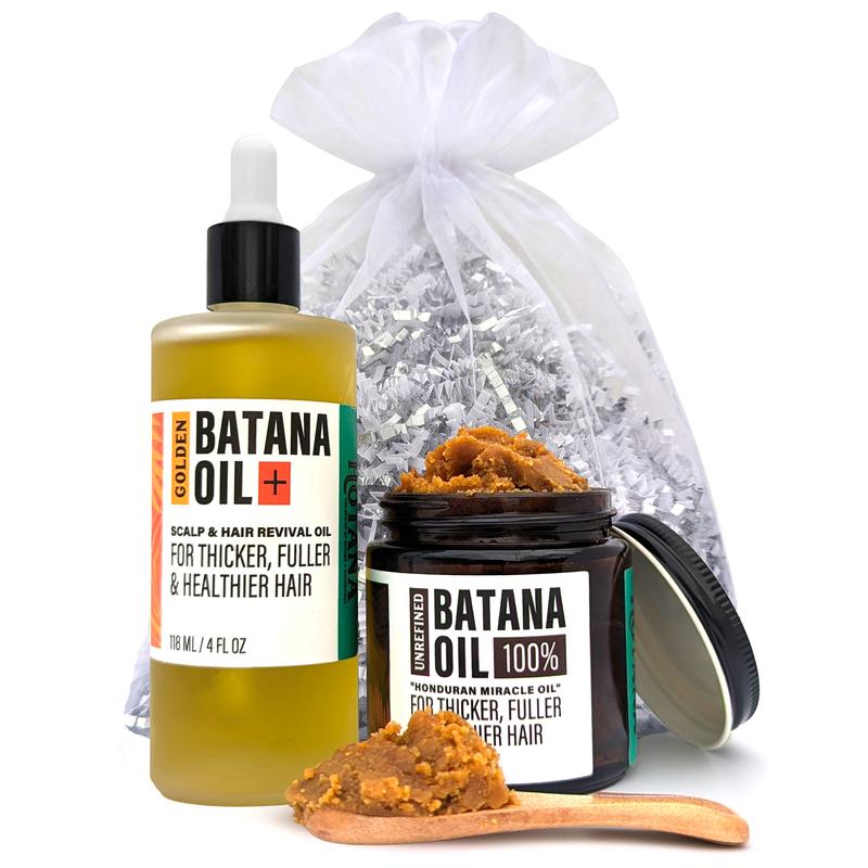 The Ultimate Batana Essentials Duo – Holiday Gift Edition: Unrefined & Golden Oil for Total Hair Revitalization Haircare Repair Haircare Repair