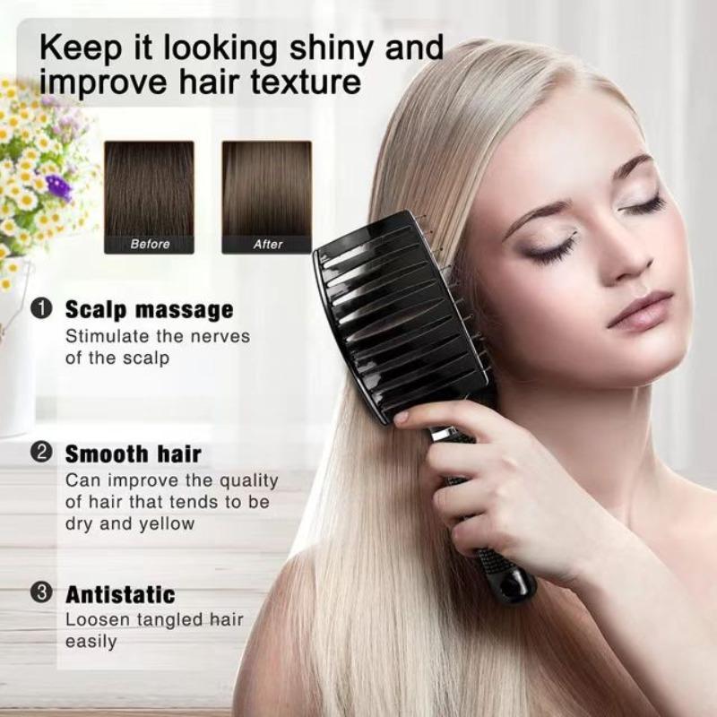 Hair Styling Comb, Hairdressing Comb, Scalp Massage Comb, Curly Hair Detangling & Styling Tool, Heatless Hair Styling Tool for Men & Women