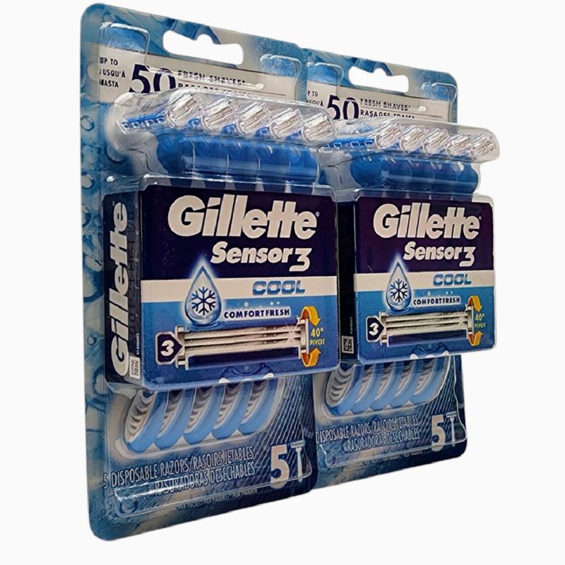 Gillette Sensor3 Cool Men's Disposable Razors 5 Count 2pk