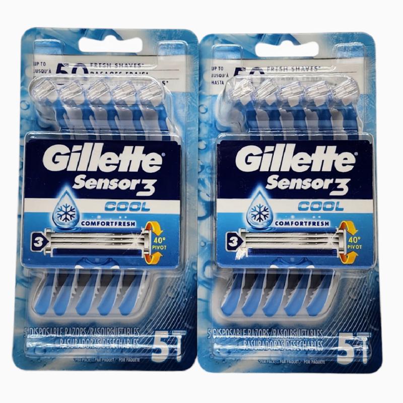 Gillette Sensor3 Cool Men's Disposable Razors 5 Count 2pk