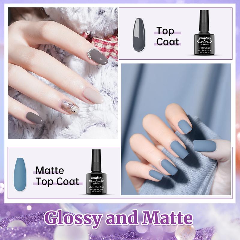 JEWHITENY 28 Colors Poly Gel Nail Kit Nude Gray Black grey Blue yellow purple Glitter All In One Starter Kit Poly Extension Gel Nail Kit With Nail Lamp Base Top Coat Builder Gel Nail Kit