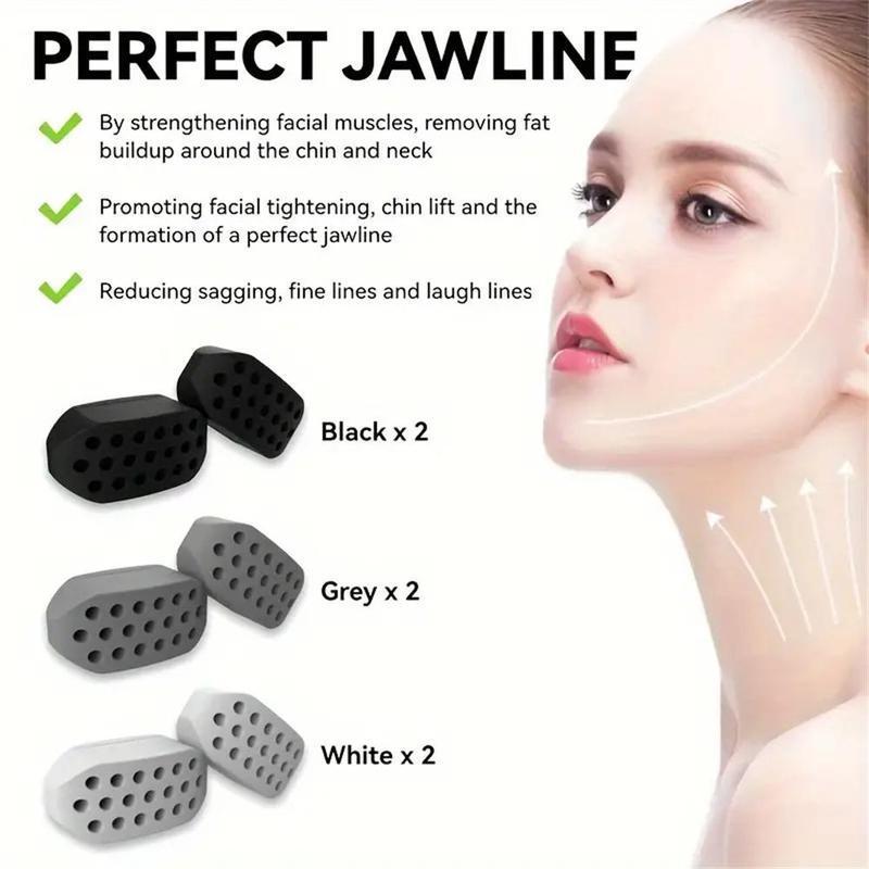 Silicone Jawline Exercisers, 2pcs JawlineSculptors, Jawline Muscle Training Tools ForBeginners, Women & Men, Summer Gift