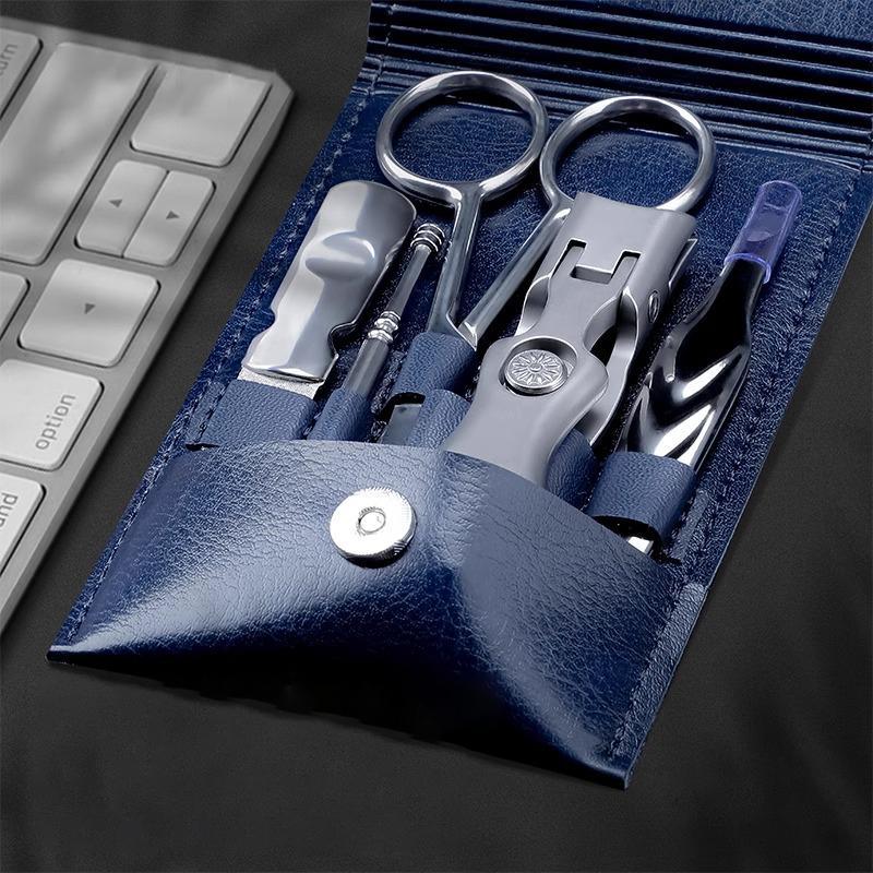 Nail Clipper Set, 5 Counts Portable Nail Care Tool with Storage Bag for Home & Travel, Manicure & Pedicure Tool