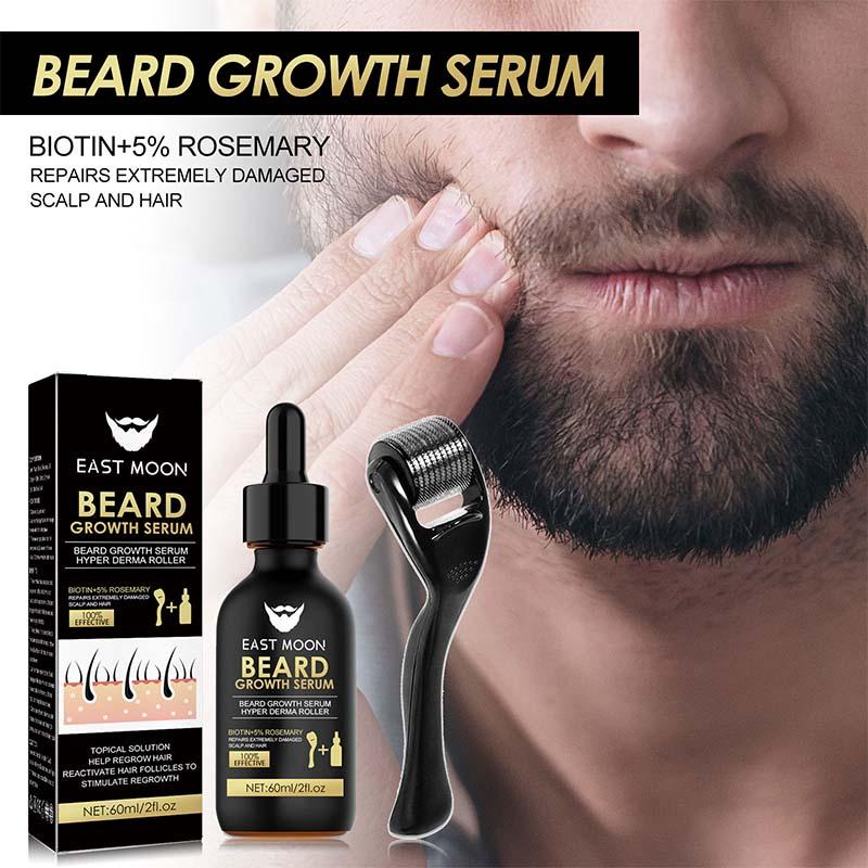 Beard Care Serum with Roller, Beard Growth Serum, Beard Care Oil, Moisturizing Beard Serum, Beard Care Product for Men, Men's Grooming Product